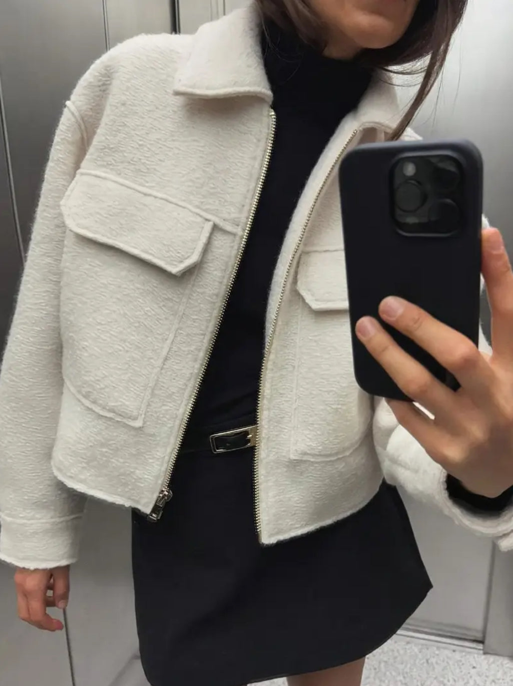 Cepli Sonbahar Kış Ceketi